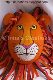 Inna's Creations: How to make a papier-mache lion piñata Christmas Pinatas, Angry Lion, Jungle Thema, Paper Mache Projects, Piñata Ideas, Giraffe Art, Sweets Gift, Paper Mache Crafts, Crafts For Boys