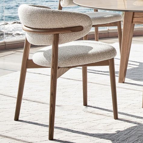 Luxury Arm Chair, Kitchen Counter Stools, Indoor Patio, Solid Wood Dining Chairs, Patio Interior, Patio Dining Chairs, Patio Dining, Upholstered Dining Chairs, Dining Table Chairs