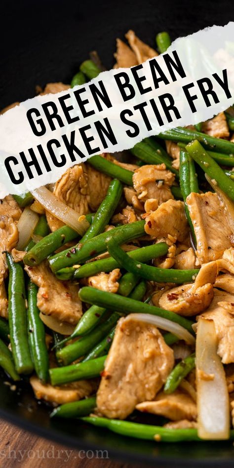 Green Bean Chicken Stir Fry, Green Bean Chicken, Green Beans Stir Fry, Cooked Green Beans, Blistered Green Beans, Chicken And Green Bean, Green Bean Stir Fry, Beans Stir Fry, Bean Stir Fry