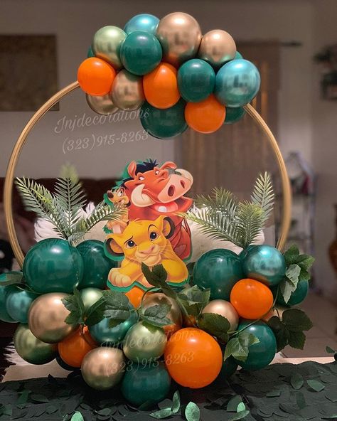 #ballooncenterpieces hashtag on Instagram • Photos and Videos Lion King Balloons, Lion Baby Shower Theme, Lion King Party Decorations, Simba Baby Shower, Lion King Birthday Party Ideas, Lion Birthday Party, Balloon Birthday Themes, Lion King Birthday Party, Safari Birthday Party Decorations