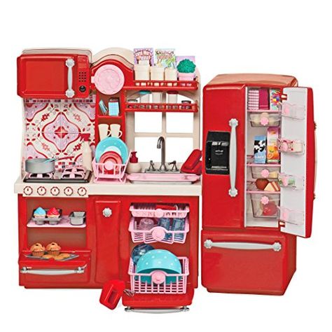 Our Generation Gourmet Kitchen Set for 18-Inch Dolls. Includes 69 Playable Pieces. For Ages 3 and Up ** This is an Amazon Affiliate link. Learn more by visiting the image link. Our Generation Doll Accessories, Accessoires Barbie, Doll House Kitchen, Our Generation Doll, Girls Dollhouse, American Girl Doll House, American Girl Doll Stuff, Generation Dolls, American Girl Doll Crafts