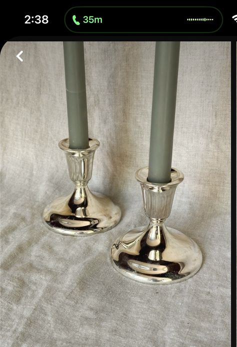 Silver Candle Sticks, Silver Candle Holders, Coloured Candles, Silver Candle, Silver Candlesticks, Pink Candles, Vintage Candle Holders, Taper Candles, Eclectic Decor