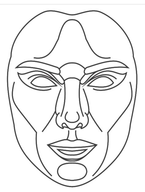 Evil Pictures, Geometric Face, Face Outline, Female Face Drawing, Drawing Face Expressions, Face Template, Perspective Drawing Lessons, Perfect Face, Characters Inspiration Drawing