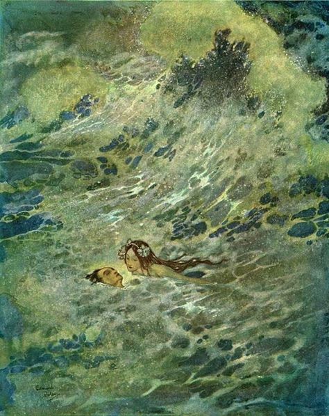 Hans Andersen, Harry Clarke, Edmund Dulac, Mermaid Core, Mermaid Aesthetic, Hans Christian Andersen, Hans Christian, Fairytale Art, Mermaid Art