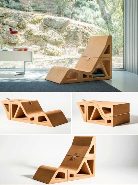 Modular Furniture Design, Cardboard Chair, Flexible Furniture, Foldable Furniture, Furniture Design Sketches, Transforming Furniture, Decor Ideas Bedroom, Convertible Furniture, Multipurpose Furniture