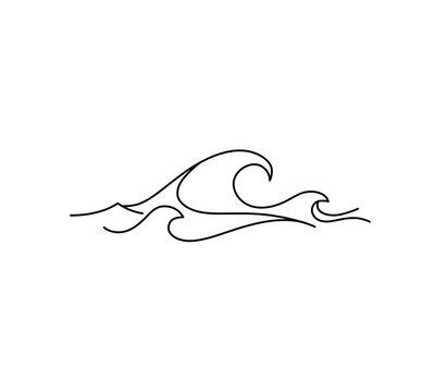 Line Art Waves, Wave Drawing, Waves Line, Bff Tattoos, Waves Tattoo, Cat Crafts, Drawing Images, Art Drawings Sketches, Simple Tattoos