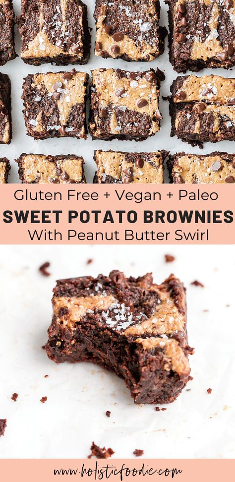 Vegan Sweet Potato Brownies, Paleo Chocolate Pudding, Chocolate Pudding Dessert, Sweet Potato Peanut Butter, Sweet Potato Dessert, Potato Brownies, Freeze Sweet Potatoes, Healthy Sweet Potato, Sweet Potato Brownies