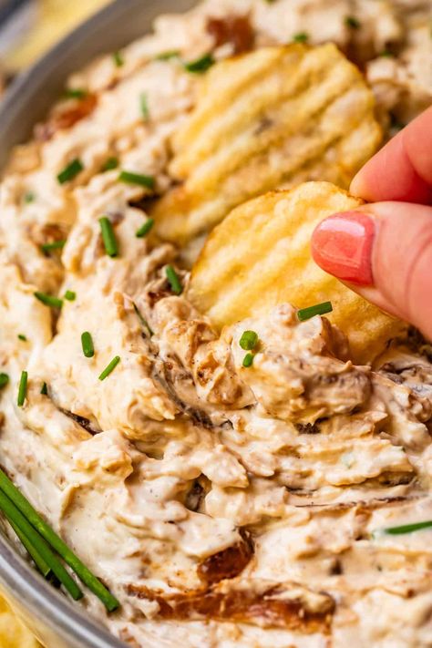 Caramelized French Onion Dip - The Food Charlatan Charcuterie Centerpiece, French Onion Dip Recipe, Homemade French Onion Dip, Onion Dip Recipe, Summer 4th Of July, The Food Charlatan, French Onion Dip, Food Charlatan, Meatless Dinner