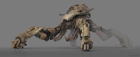 ArtStation - Walking Tank, Eric Cassels Scifi Mecha, Walking Tank, Mecha Tanks, Robot Sketch, Rwby Oc, Drone Design, Fiction Idea, Power Armor, Sci Fi Books