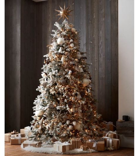 Our Favorite Christmas Trees Pottery Barn Christmas Decor, Pottery Barn Christmas, Faux Christmas Trees, Natural Christmas Decor, Holiday Lookbook, Pinecone Ornaments, Star Tree Topper, Flocked Christmas Trees, Natural Christmas