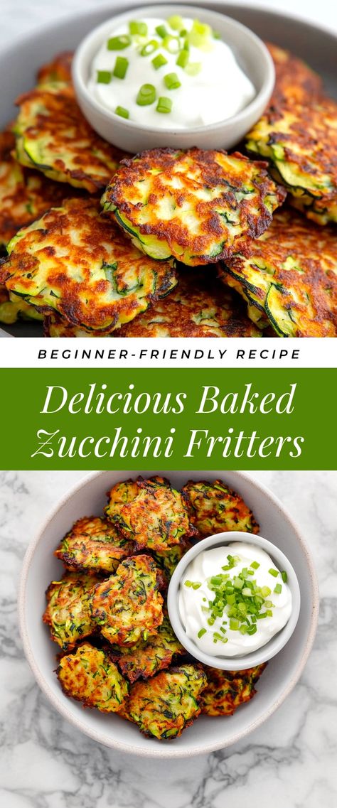 Image for Delicious Baked Zucchini Fritters Christmas Zucchini Recipes, Easy Vegetable Side Dishes Simple, Finger Foods Vegetarian, Veggie Finger Food, Zucchini Fingers, Vegetarian Family Meals, Zucchini Sides, Zuchinis Recipe Dinner, Veggie Starters