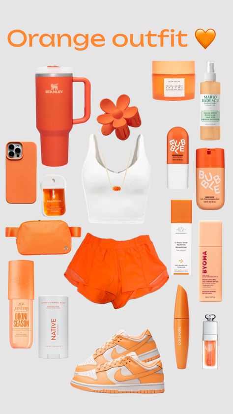 Preppy Orange, Orange Preppy, Shuffles Preppy, Outfit Preppy, Orange Outfit, Your Aesthetic, Creative Energy, Energy, Orange