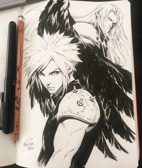 Final Fantasy Cloud, Final Fantasy Art, Cloud Strife, Arte Inspo, Final Fantasy Vii, 영감을 주는 캐릭터, Anime Sketch, A Pencil, Pics Art