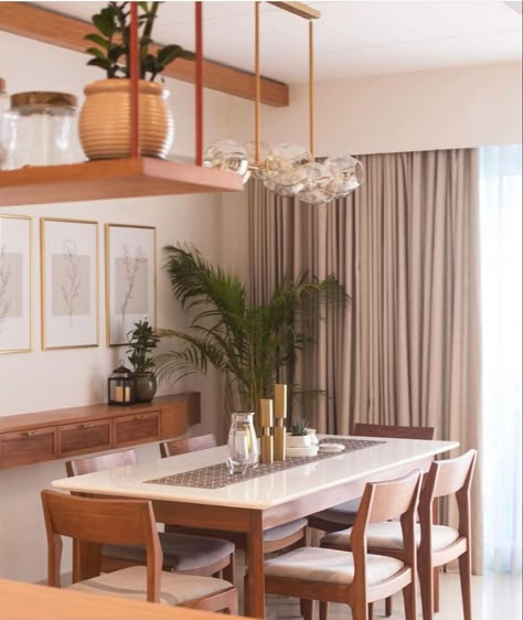 Asian Inspired Dining Room, Indian Dining Room Decor, Delhi Apartment, Indian Dining Table, Indian Dining Room, Modern Indian Home, Family Moodboard, Four Seater Dining Table, Indian Living Room Design