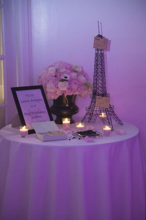 Parisian, French, Paris, Pink, Pink and black Birthday Party Ideas | Photo 17 of 205 | Catch My Party Black Birthday Party Ideas, Pink And Black Birthday Party, Paris Quinceanera Theme, Pink And Black Birthday, Paris Birthday Theme, Paris Sweet 16, Paris Themed Party, Paris Themed Birthday Party, Paris Theme Wedding