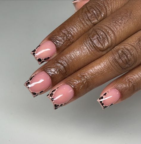 that glare tryna stop my shine 🫸🏾 these leopard shorties are everything 😫😫 bad n boujee, 048, 133, 134 x @vbeautypure #leopardnails #cheetahnails #leopardprint #leopardprintnails #shortnails #squarenails #shortsquarenails #shortiesnails #elevatedfrenchnails #fallnails #nailinspo #vbeautypure #blacknailtech #frenchnails #frenchtipnails #blacknails #taperedsquarenails #coffinnails #nailart #nailartist #handpaintednailart #tampanails #tampanailtech #813nails #813nailtech #clearwaternails #st... Short Square Cheetah Nails, Leopard Print Short Nails, Black And Cheetah Print Nails, Leopard Print Nails French Tip, Short Leopard Nails, Kenya Outfits, Cheetah Print Nails, Black French Tips, Tapered Square Nails