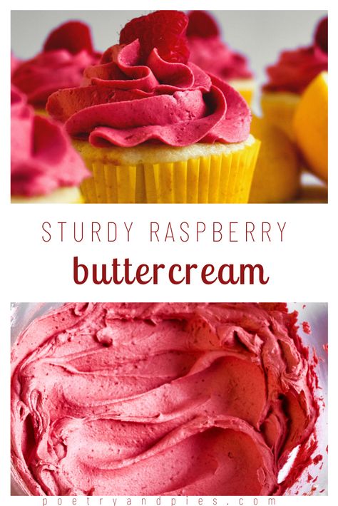 Raspberry Buttercream Frosting Freeze Dried, Raspberry Icing Using Jam, Raspberry And Cream Cake, Vegan Raspberry Buttercream, Raspberry Icing Recipe, Raspberry Pastry Cream, Raspberry Buttercream Frosting With Jam, Raspberry Recipes Dinner, Raspberry Frosting Recipe