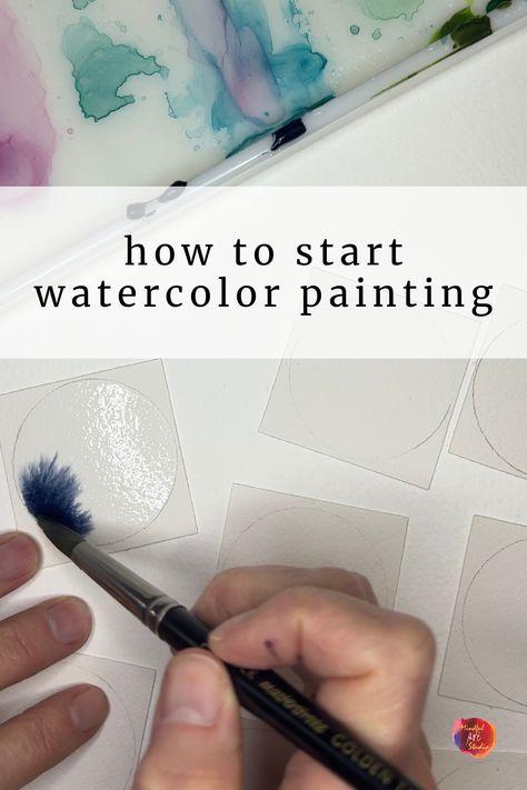 How to start watercolor painting. Watercolor ideas, watercolor projects, watercolor supplies and fun prompts for your art journals. Youtube Watercolor Tutorials, Beginner Watercolor Projects, Learn How To Watercolor Paint, Watercolor Paint Tubes, Watercolor Instruction Videos, Start Watercolor Painting, Intro To Watercolor Painting, Watercolor Paints To Buy, Learn To Watercolor