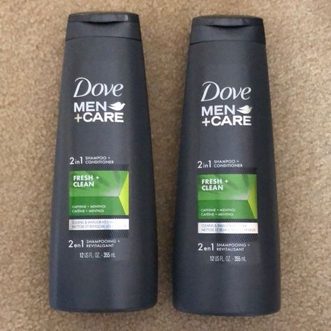 Set of 2 DOVE Men + Care 2 in 1 Shampoo & Conditioner Fresh & Clean Beard Butter, Mens Shampoo, Dove Men Care, Dove Men, Hair Tonic, Hair Thickening, Hair Scalp, Shampoo Conditioner, Fresh And Clean