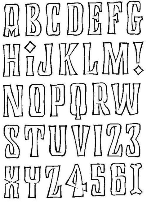 Thick Letter Fonts, Old English Graffiti, Cool Fonts Alphabet Graffiti, Alphabet Fonts Simple, Graffiti Step By Step, Alphabet Fonts Free Printable, Different Fonts Styles Alphabet, Alphabet Fonts Graffiti, Fonts Alphabet Design