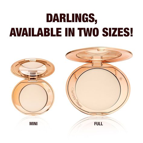 Mini Airbrush Flawless Finish Setting Powder - Charlotte Tilbury | Sephora Charlotte Tilbury Airbrush Flawless, Oily T Zone, Makeup Blush, Pressed Powder, Top Shelf, Flower Extract, Diffused Light, Setting Powder, Sweet Almond Oil