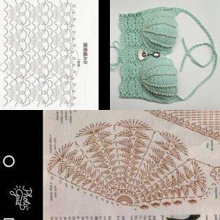 Summer Crochet Patterns Free, Crochet Bra Pattern, Diy Crafts Knitting, Diy Crafts Crochet, Crochet Bra, Microcar, Crochet Crop Top Pattern, Crochet Mermaid, Mode Crochet