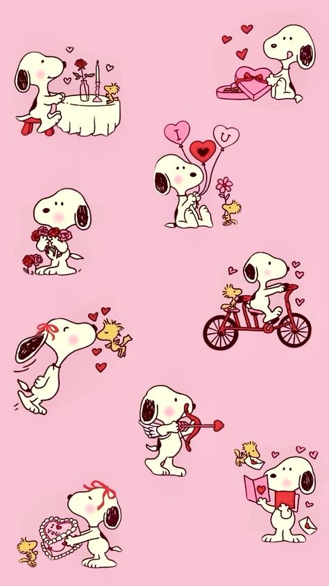 Valentine’s Day Wallpaper Iphone Cute, Valentine Cartoon Wallpaper, Valentine’s Day Wallpaper Iphone Snoopy, Valentin’s Day Wallpaper, Valentines Day Cute Wallpaper, Snoopy Christmas Pink, Snoopy And Peanut, Snoopy And Woodstock Valentines Day, Cute Pink Valentines Wallpaper