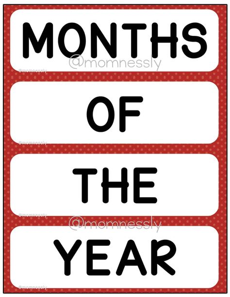 Months of the Year Free Printable - Tribobot x Mom Nessly Colors Chart Preschool, Months Of The Year Flashcards, Printable Months Of The Year, Birthday Board Classroom, Decoration Classroom, Colors Chart, Portfolio Designs, Birthday Chart, Shapes Flashcards