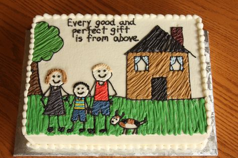 Adorable Adoption Cake all done in buttercream! Adoption Cake Ideas, Adoption Finalization Party, Adoption Cake, Adoption Photo Shoot, Adoption Finalization, Gotcha Day Party, Step Parent Adoption, Adoption Party Ideas, Rose Cakes