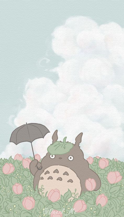 Totoro Wallpaper Iphone, Totoro Print, Totoro Drawing, Totoro Wallpaper, Cute Totoro, Totoro Art, Studio Ghibli Fanart, Personajes Studio Ghibli, Studio Ghibli Background