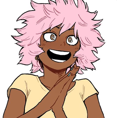 Black Mina Ashido, Mexican Anime Characters, Face Claim For Shifting, Draw Minecraft, African Gods, Dark Pink Hair, Mina Icon, Class 1 B, Black Edits