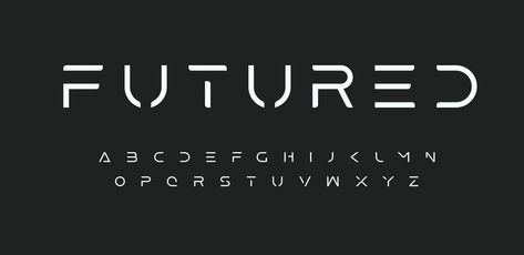 New Font Style, Typography Fonts Design, Space Lettering, Logo Design Futuristic, Tech Fonts, Techy Fonts, Technology Font, Sci Fi Typography, Future Font