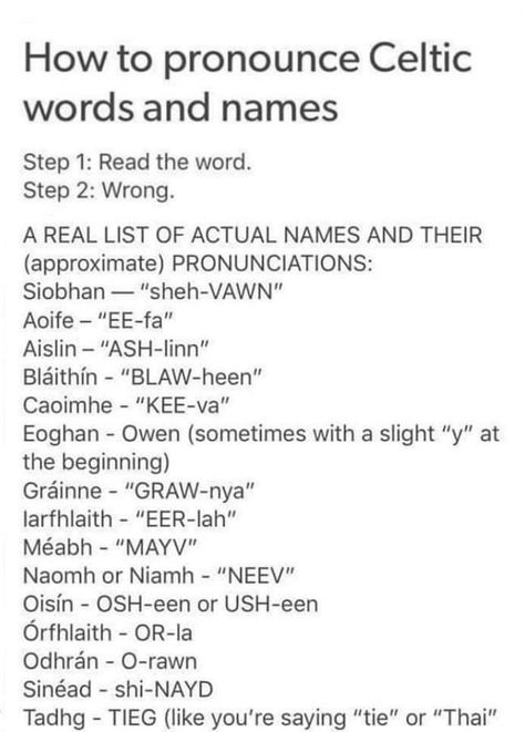 Celtic Names, Gaelic Names, Celtic Words, How To Pronounce, Writing Tips, The Journey, Random Stuff, Writing, Reading