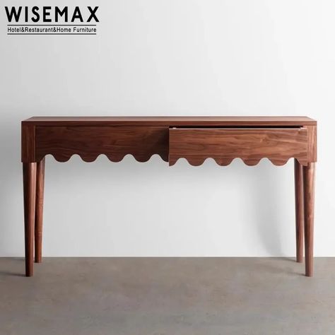 Wisemax Vintage Bedroom Furniture Wooden Makeup Vanity Table Wavy Walnut Mesa De Consola Tv Console Table Living Room Furniture - Buy Minimal Console Table,Dressing Table For Bedroom,Mesa De Consola Product on Alibaba.com Minimal Console Table, Minimal Console, Wooden Makeup Vanity, Dressing Table For Bedroom, Vintage Bedroom Furniture, Holland House, Makeup Vanity Table, Console Table Living Room, Tv Console Table