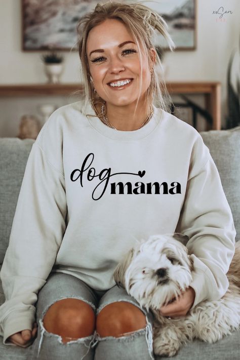 Graphic Sweatshirt Outfit, Mom Graphic Tees, Dog Mom Sweatshirt, Animal Sweatshirt, Cozy Tops, Dog Sweatshirt, Dog Mom Shirt, Dog Lover Shirt, Dog Mama