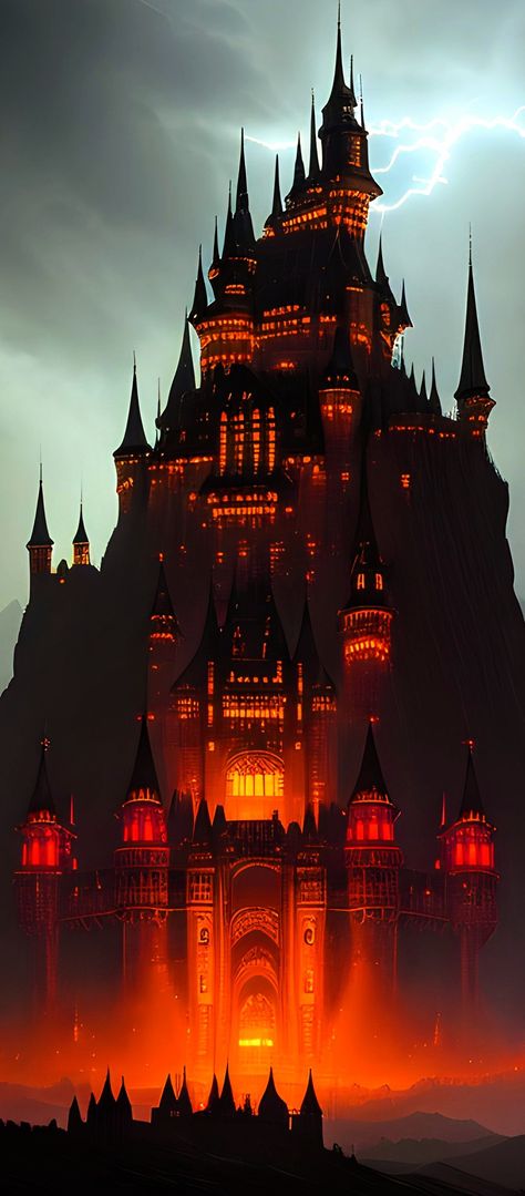 Villain Castle, Story Setting Ideas, Portal Knight, Castle Dracula, Vampire Castle, Red Castle, Eerie Places, Dracula Castle, Project D