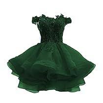 Cute Green Short Dress, Sweet Sixteen Dresses Short Green, Short Puffy Green Dress, Emerald Dresses Short, Fluffy Green Dress, Forest Green Short Dresses, Emerald Green Prom Dress Short, Green Dama Dresses, Green Dresses Short