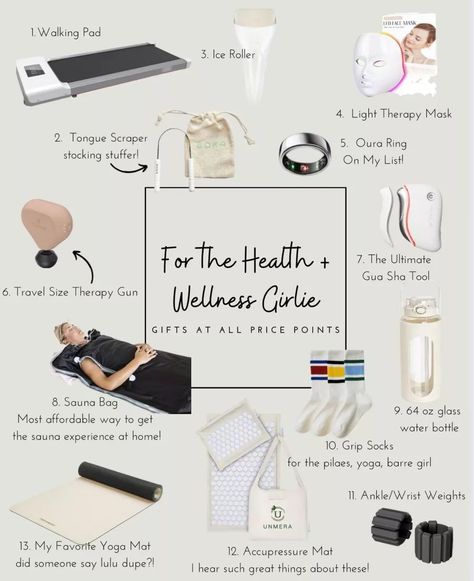 #GiftsForTheHealthandWellnessLover #Wellness #Health #SelfCare Find the perfect gift for the health and wellness lover in your life. Our collection of gifts includes everything from yoga mats and meditation books to fitness trackers and healthy snacks. Wellness Guru Aesthetic, Skincare Gift Ideas, Wellness Stocking Stuffers, Gifts 2024 Ideas, Wellness Gift Guide, 2024 Must Haves, Health And Wellness Gifts, Sil Gifts, Gifts Under $10