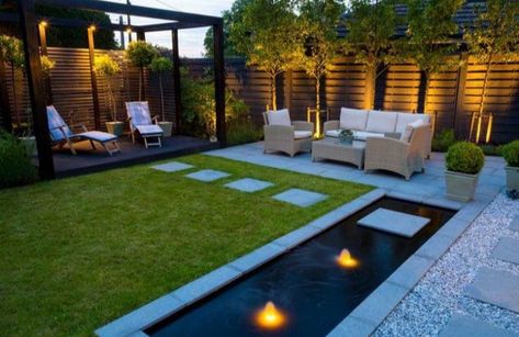 Back Deck Design Ideas, Modern Small Backyard Ideas, Small Contemporary Garden, Landscaping Ideas For Small Backyard, Contemporary Backyard Design, Dream Garden Modern, Contemporary Backyard Landscaping, Contemporary Garden Design Landscaping, Modern Contemporary Backyard