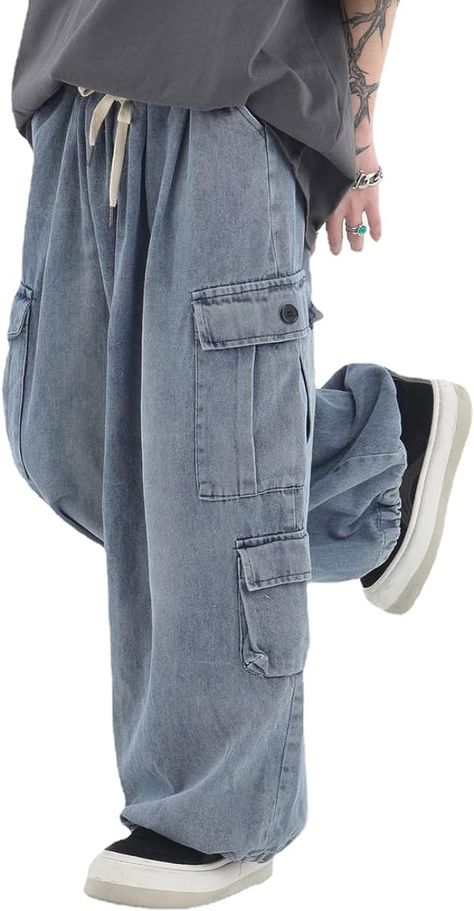 Grunge Emo Pants Y2K Baggy Jeans Fairycore Clothing Acubi Fashion Denim Cargo Sweatpant for Women Alt Goth Clothes Emo Pants, Fairycore Clothing, Mens Grunge, Baggy Jeans For Women, Y2k Baggy Jeans, Acubi Fashion, Goth Clothes, Alt Goth, Chic Streetwear