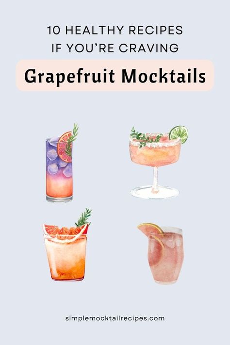 Let’s look at 10 invigorating and healthy grapefruit mocktails that harmonize taste and well-being in perfect symphony. | Mocktails With Grapefruit Juice | Grapefruit Mocktail Recipes | Grapefruit Mocktail Ideas Simple Mocktail, Grapefruit Mocktail, Mocktail Ideas, Simple Easy Recipes, Grapefruit Drink, Easy Mocktail Recipes, Ruby Red Grapefruit, Mocktail Recipes, Mint Sprig