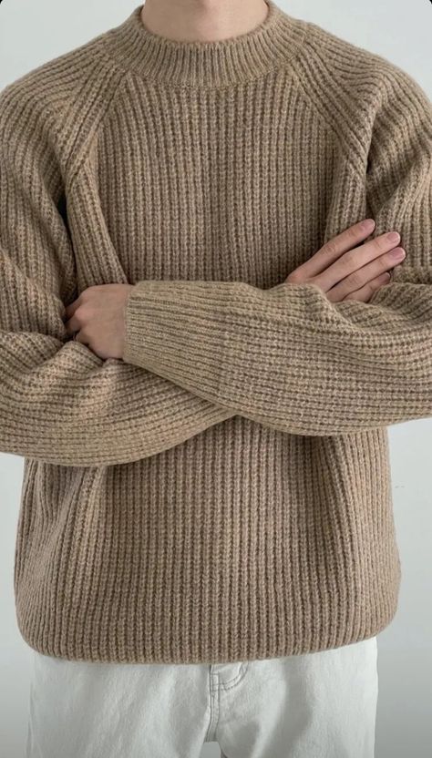 Crochet Sweater Men Aesthetic, Vintage Knitwear Men, Chunky Sweater Men, Crochet Hoodie For Men, Crochet Sweater Man, Sweater Aesthetic Men, Knitwear Men Outfit, Teaching Mens Fashion Jose Zuniga, Mens Outfits Party