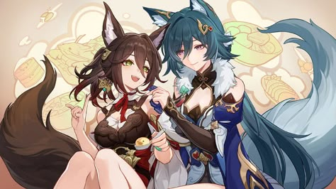 Pre-Registration Tingyun and Yukong Art - Honkai: Star Rail Art Gallery Yukong Hsr, Honkai Star Rail Himeko, Star Rail Himeko, Honkai Star Rail Characters, Star Rain, Star Trails, Fox Girl, Star Character, Honkai Starrail