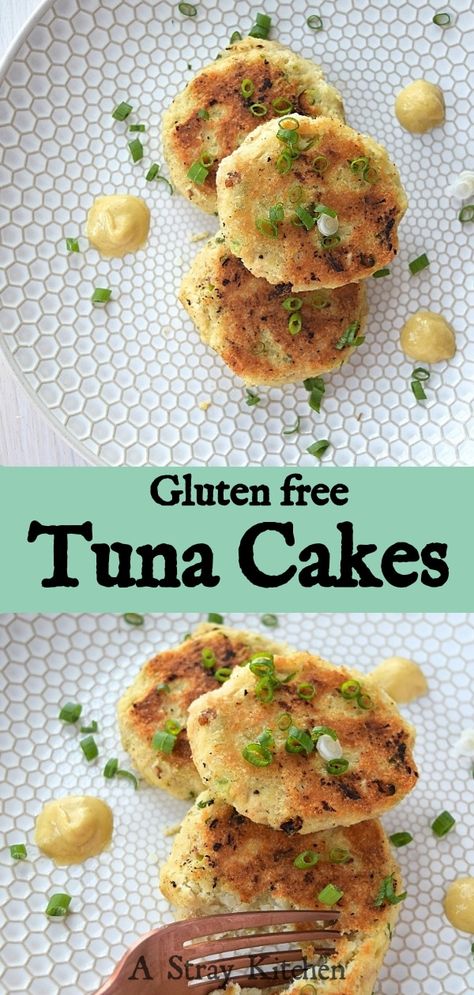 Gluten Free Fish Recipes, Tuna Cakes Recipe, Tuna Fish Cakes, Fish Cakes Recipe, Gluten Free Fish, Tuna Patties, Tuna Cakes, Seven Fishes, Potato Patties