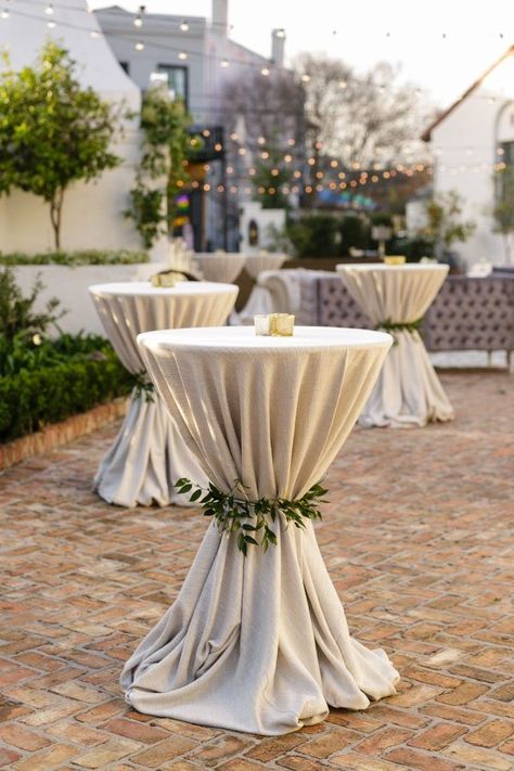 Wedding Cocktail Tables, Cocktail Table Decor, Cocktail Hour Wedding, Wedding Reception Ideas, New Orleans Wedding, Mod Wedding, Wedding Cocktails, Southern Wedding, Wedding Deco