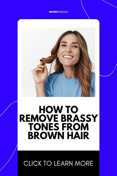 Wondering How to Remove Brassy Tones from Brown Hair? Unveil the Secrets! Our comprehensive post shares effective tips and tricks to neutralize unwanted brassiness and restore your brown hair's natural beauty. Say hello to vibrant, salon-worthy results! Ready to revamp your hair color? Click the link to check out the post and say farewell to brassy hair for good! Fix Brassy Hair At Home, How To Remove Brassy Tones From Hair, How To Get Rid Of Orange Brassy Hair, Brassy Hair Fix At Home Brunettes, Toning Orange Brassy Hair, Brassy Hair, Brown Hair Shades, Hair Porosity, Toning Shampoo