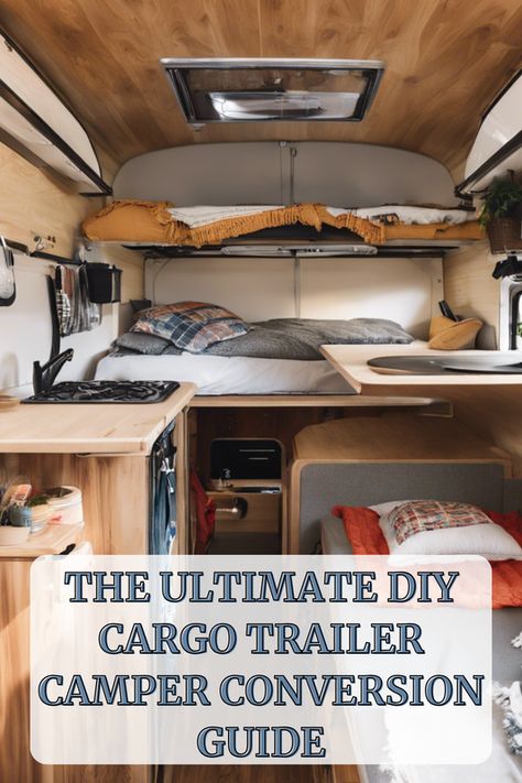 Dive into the ultimate DIY project with our Cargo Trailer Camper Conversion Guide! 🛠️✨ Whether you're a crafty newbie or a seasoned DIYer, we've got all the tips and tricks to transform a basic cargo trailer into your dream mobile retreat. Ready to create your own slice of paradise on wheels? How will you customize yours? Click to unleash your creativity and hit the road in style! 🚐💨  #rvdecoratingideas #rvdecor #rvremodel Diy Cargo Trailer, Trailer Camper Conversion, Cargo Van Conversion, Cargo Trailer Camper Conversion, Camper Flooring, Enclosed Cargo Trailers, Dream Camper, Rv Gear, Cargo Trailer Conversion