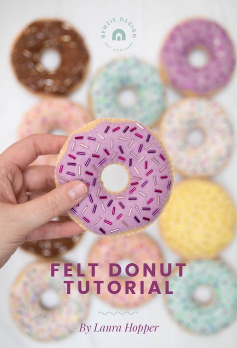 Felted Food Diy, Sew Play Food, Felt Donuts Diy, Felt Desserts Diy, Diy Felt Food Kid Kitchen, Felt Crafts Diy Easy, Donut Shop Dramatic Play, Felt Foods For Kids, Felt Good Diy