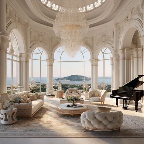 Old Money Mansions Interior, Modern Castle Interior, Old Money House Interior, Palace Living Room, Castle Living Room, Old Money Interior Design, Old Mansions Interior, Grand Villa, Mansion Living