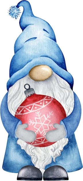 Maus Illustration, Blue Gnome, Elf Drawings, Gnome Paint, Winter Blue, Outside Decorations, Christmas Card Crafts, Art Painting Gallery, Hello Winter